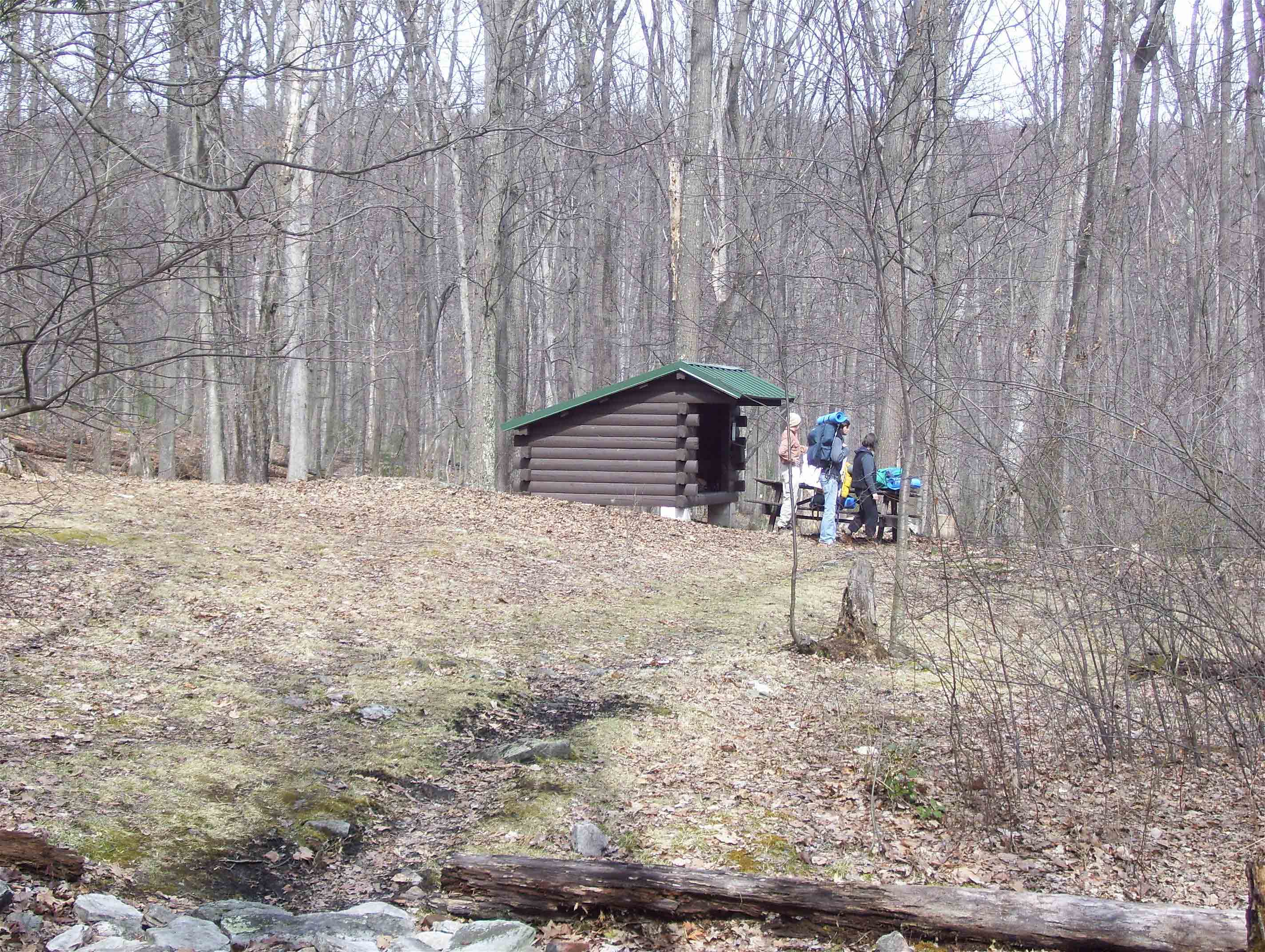 mm 3.4  One of Toms Runs Shelters as one approaches northbound from the Toms Run crossing.  Courtesy dlcul@conncoll.edu