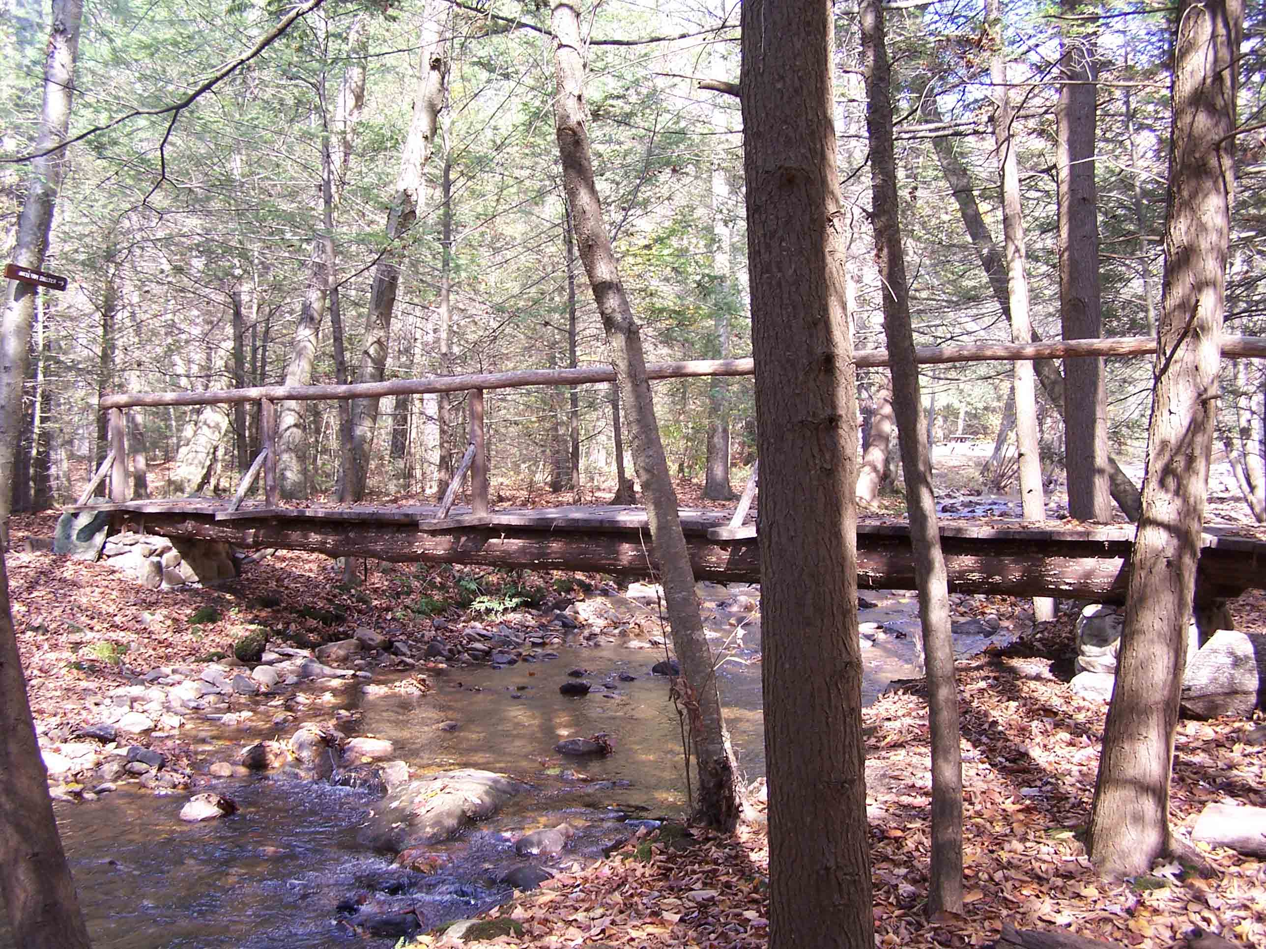mm 10.8 One of two footbridges for crossing East Branch of Antietam Creek. Courtesy at@rohland.org