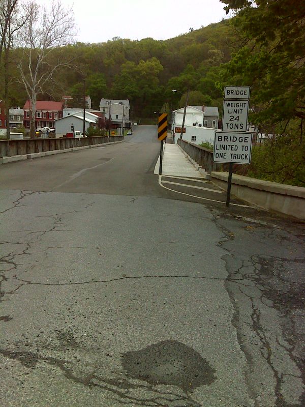 mm 26.7 Little Schuylkill River bridge, Broad St., Port Clinton.  Courtesy pjwetzel@gmail.com
