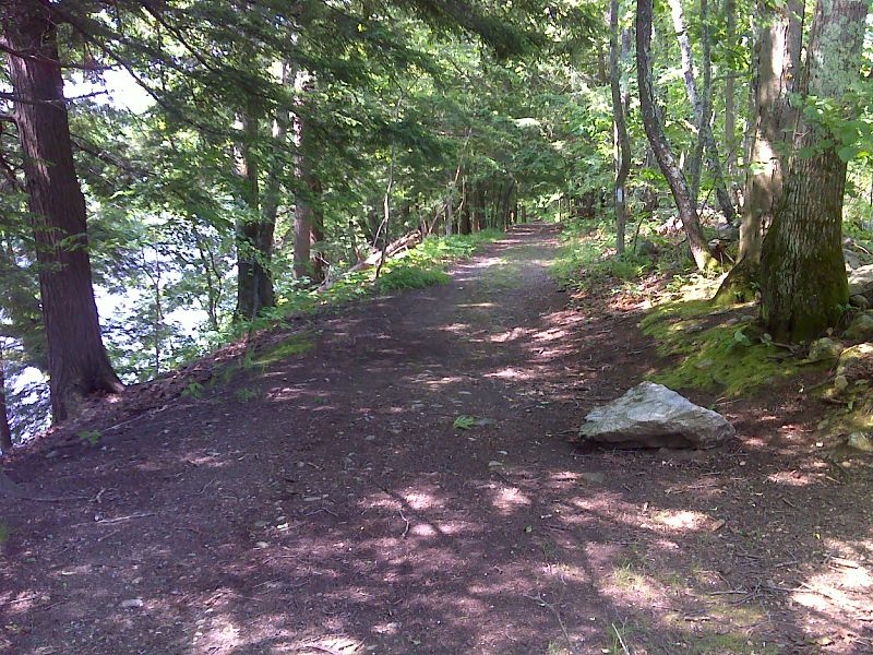 The trail follows this old road for a long distance along the west bank of the Housatonic River.  GPS N41.7953 W73.4042  Courtesy pjwetzel@gmail.com