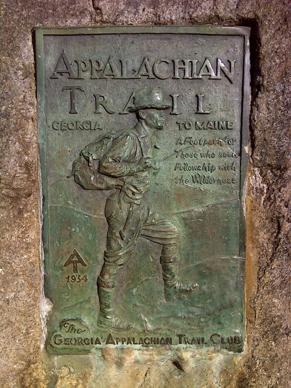 mm 16.6 George Noble Plaque at Unicoi Gap. This is identical to the one on top of Springer Mt. GPS N34.8105 W83.7429  Courtesy pjwetzel@gmail.com