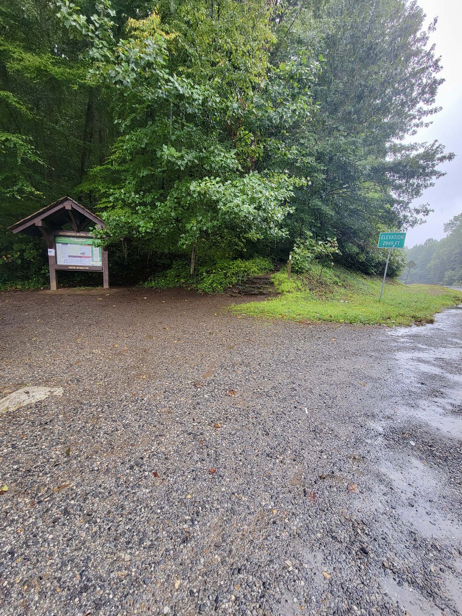 mm 16.6 Northbound AT Trailhead (next to kiosk) at Unicoi Gap  Courtesy Wardandda@gmail.com