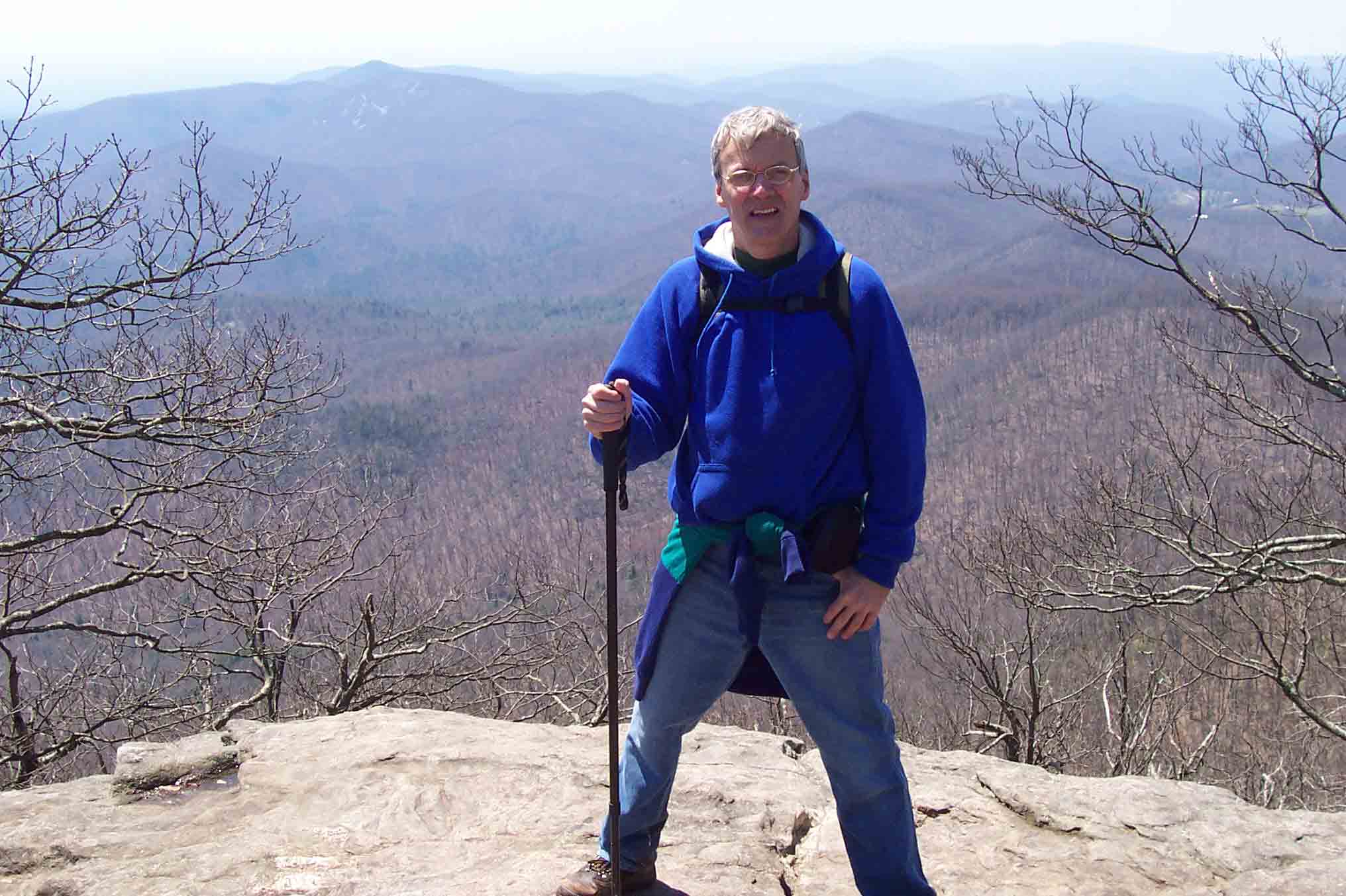 Nimble at the summit of Blood Mtn. Picture taker is looking north.  Courtesy wbmcp@hotmail.com