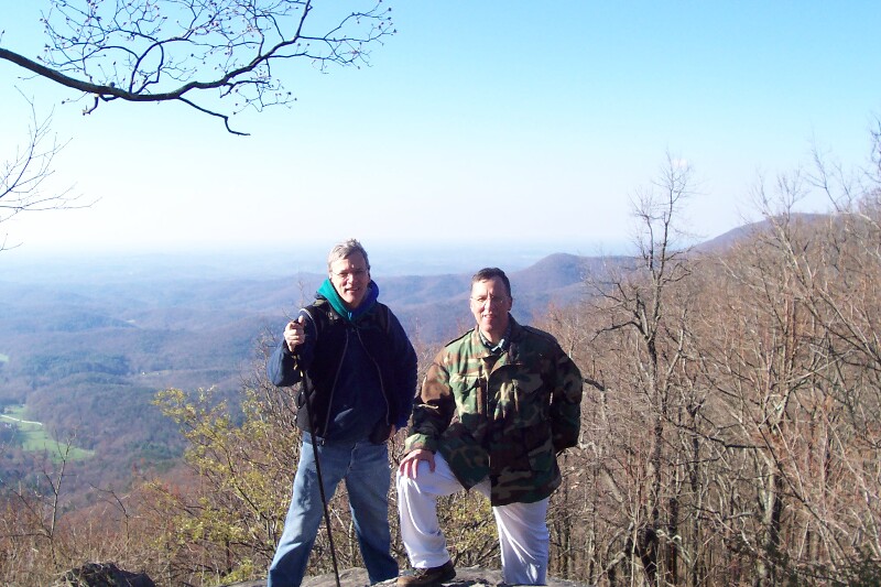 mm 1.5 Nimble and Mr. Starbuck on Black Mtn with Gooch Gap in the background.  Courtesy wbmcp@hotmail.com