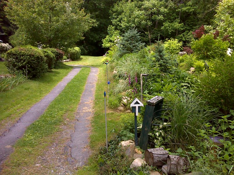 mm 3.8 Trail passes a pretty garden just north of Massachusetts Avenue. GPS 42.7015 W73.1523  Courtesy pjwetzel@gmail.com
