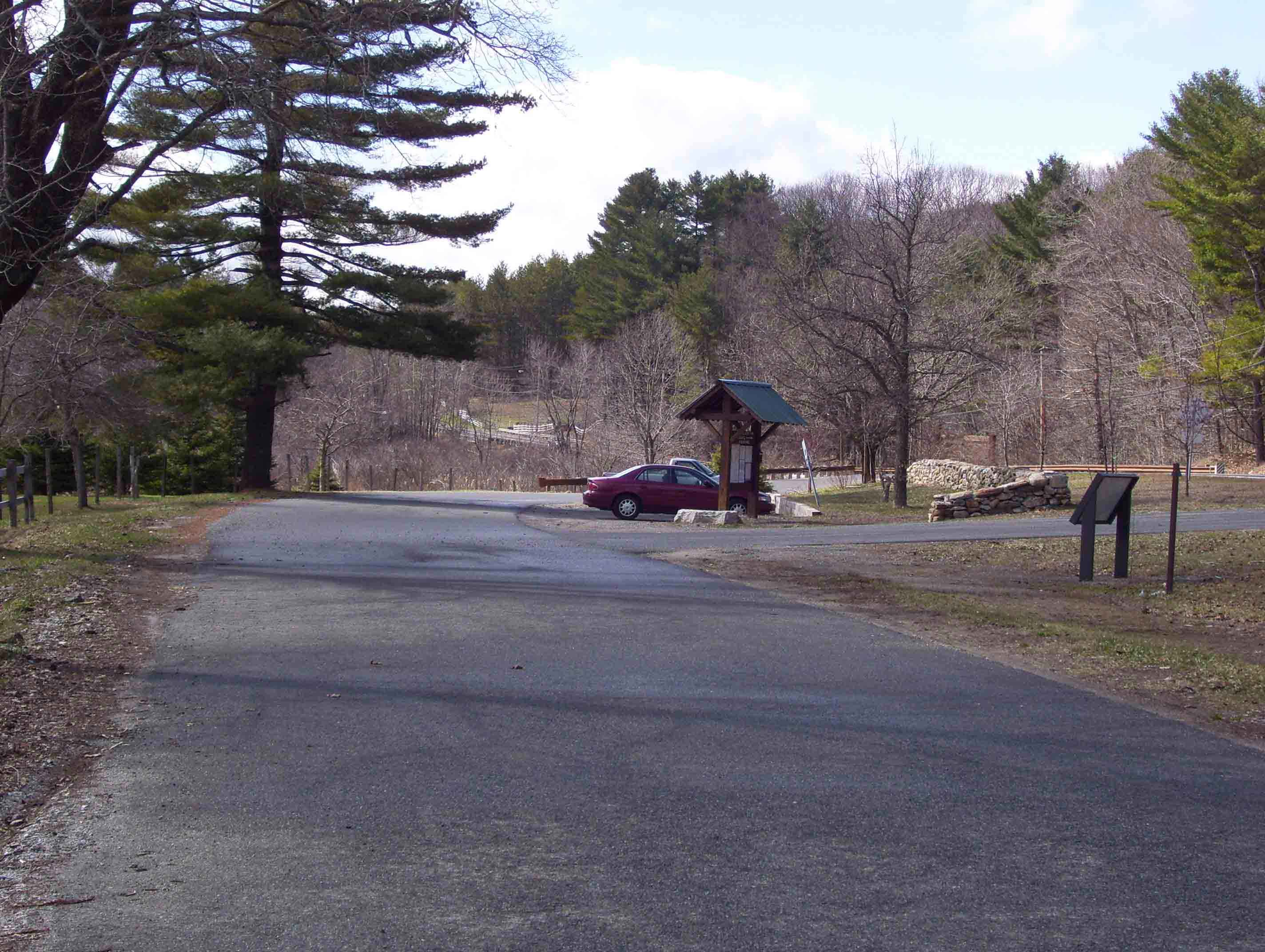 MM 0.0 Parking area about 100 yards west of trail crossing of US 20.  Courtesy dlcul@conncoll.edu