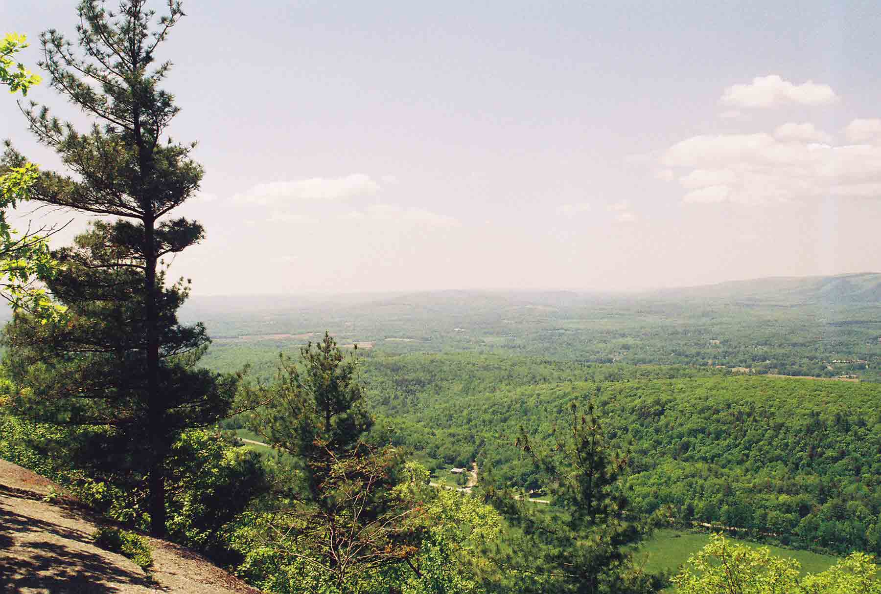 View to the south from the ledges on the west side of East Mt. Taken at approx. Mile 4.6.  Courtesy dlcul@conncoll.edu