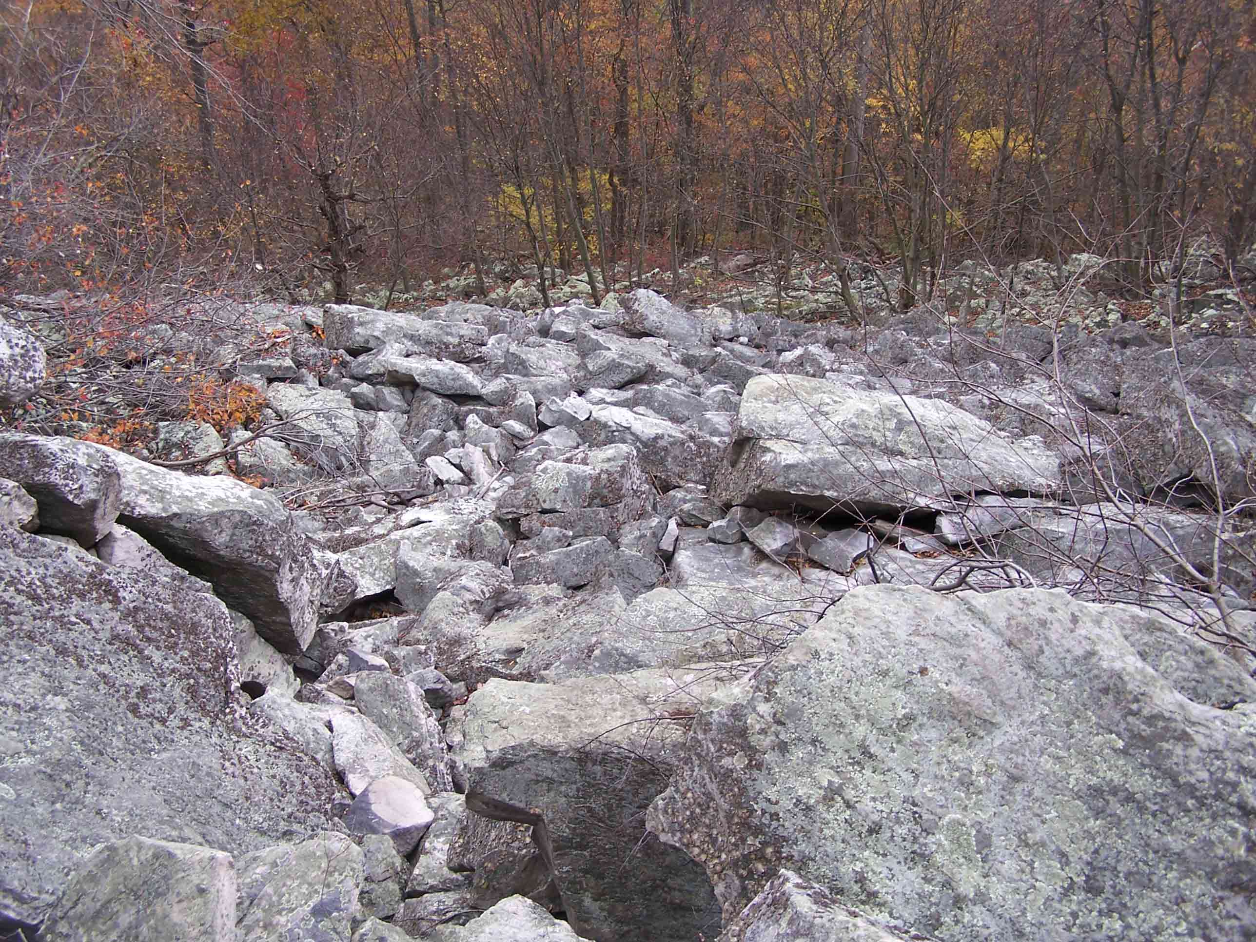 Talus slope about mm 2.4. Courtesy at@rohland.org