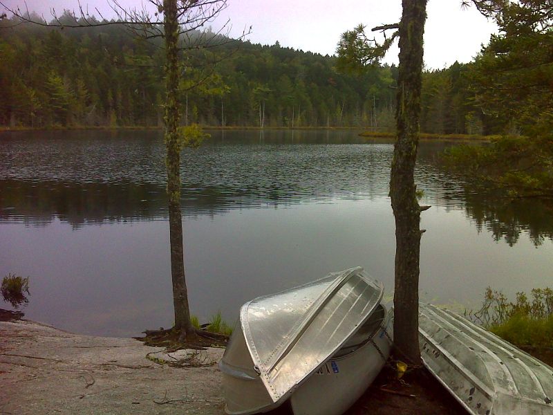 mm 34.5 Eight boats at east end of Crescent Pond. GPS N45.7701 W69.1783  Courtesy pjwetzel@gmail.com