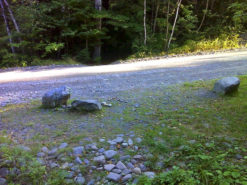 mm 0.5  Crossing of  the Katahdin Iron Works haul road.  The parking area is 0.5 miles east on this road. GPS N45.4739 W 69.2945  Courtesy pjwetzel@gmail.com