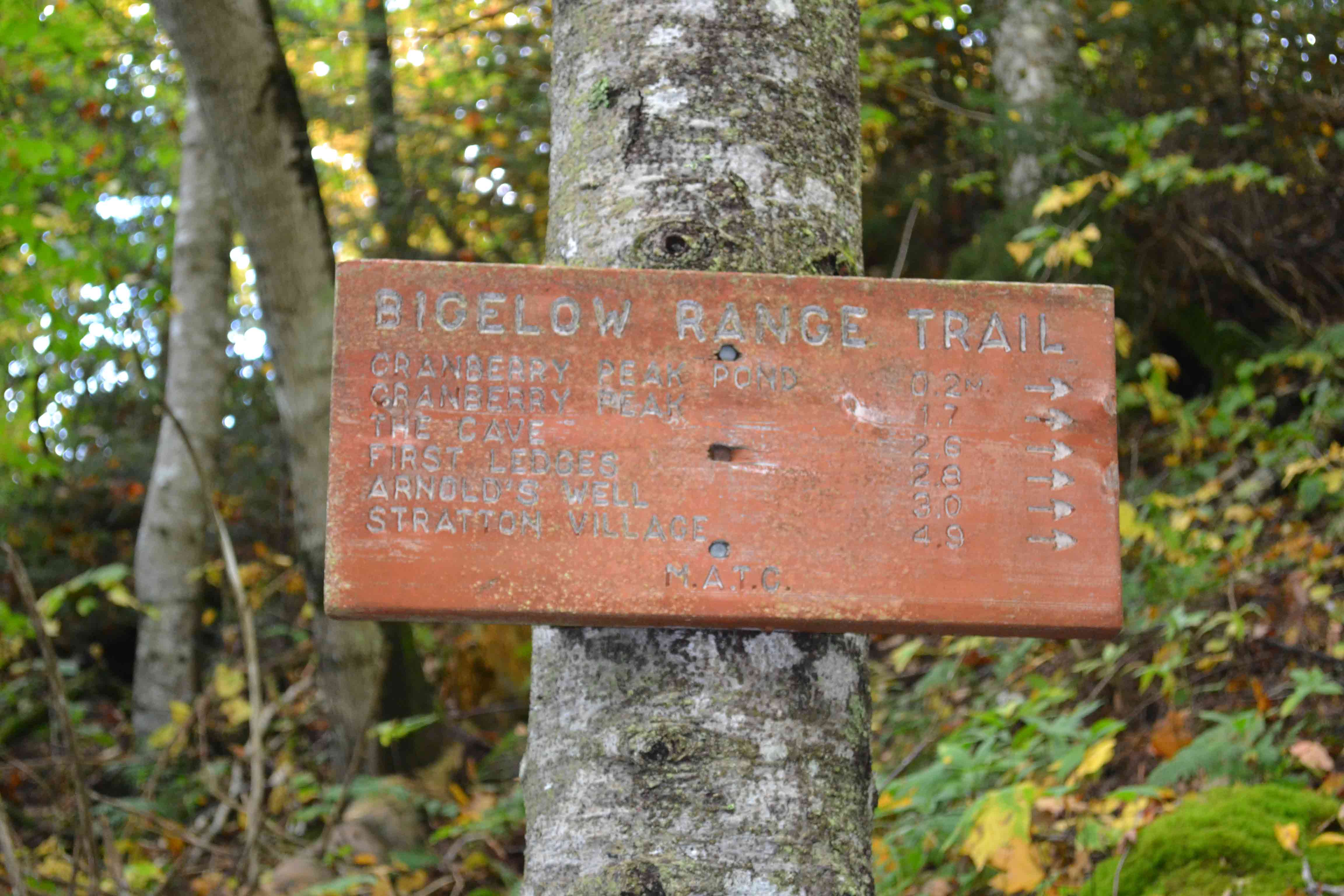 mm 33.5 - Junction with Bigelow Range Trail GPS N45.13774 W70.35439 el.2,385  Courtesy at@rohland.org