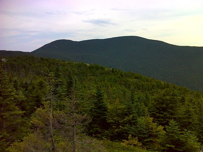 Looking north to the summit of Old Speck,  The observation tower on the summit can be seen.  GPS N44.5587 70.9728  Courtesy pjwetzel@gmail.com