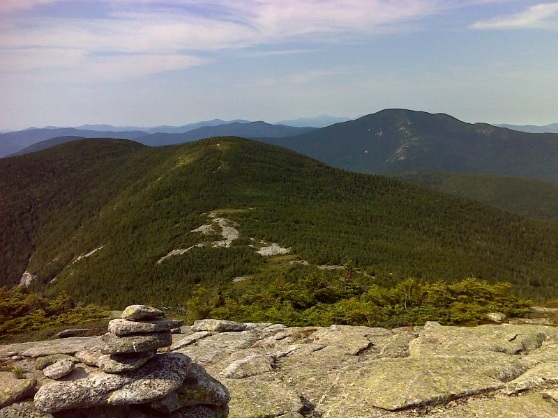 West Baldpate from East Baldpate.  The Presidential Range can be see in the far distance. GPS N44.6086 W70.8961  Courtesy pjwetzel@gmail.com