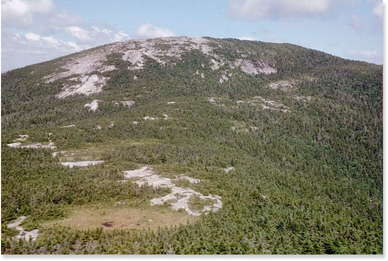 30.6 MM. Baldpate Mountain. What a spectauclar open summit. This is the view of it from West Baldpate on the AT. Courtesy askus3@optonline.net