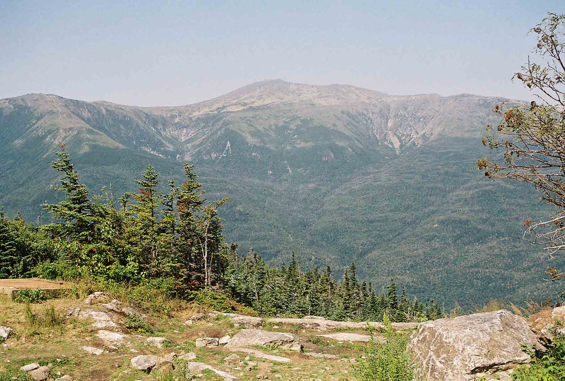 mm 18.2 - Mount Washington from top of Wildcat Mountain ski lift (August '04). Courtesy dlcul@conncoll.edu