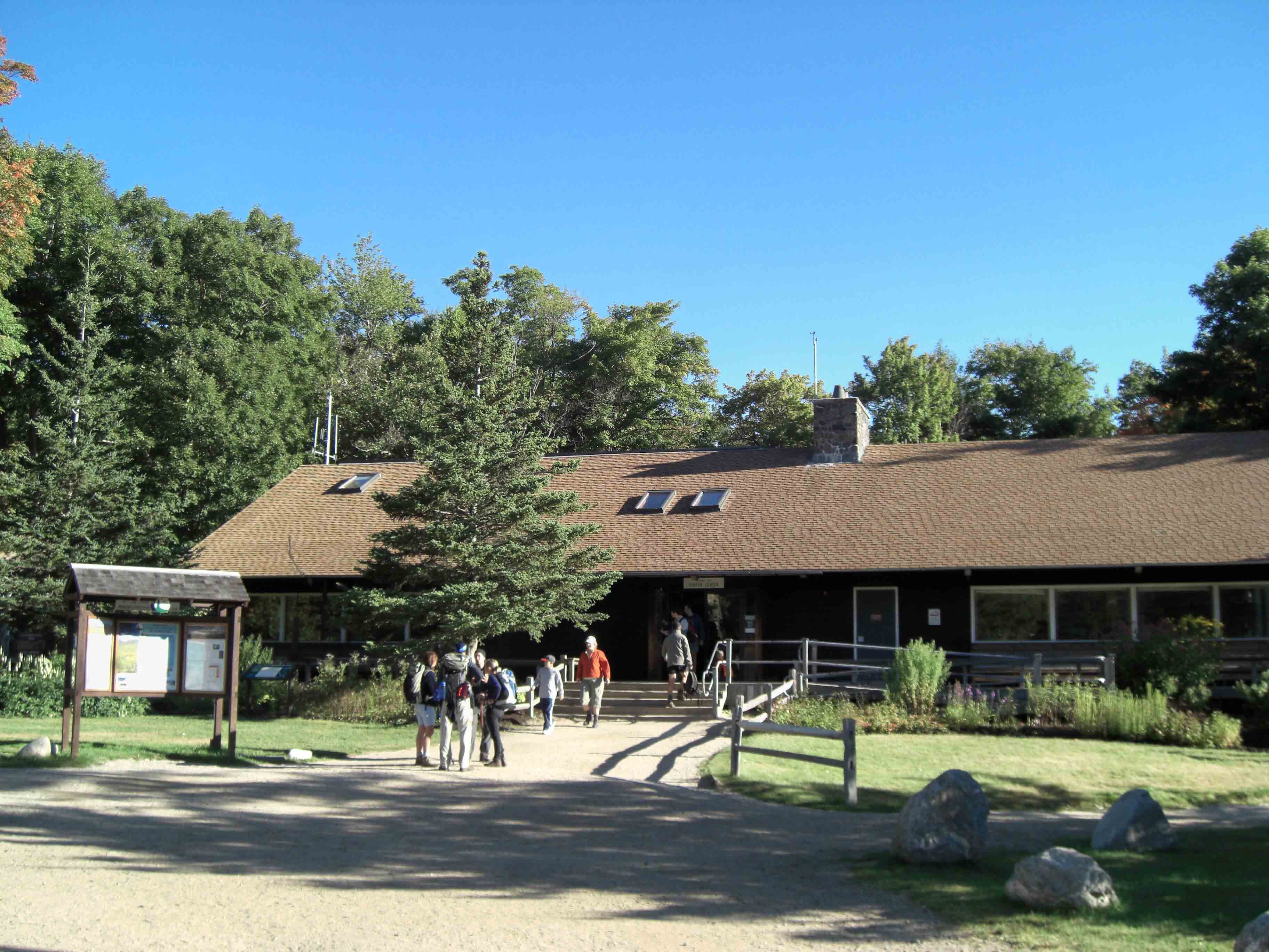 MM 0.0 - Pinkham Notch Visitor Center. The AT passes right in front of this.  Courtesy seqatt.net@sbcglobal.net