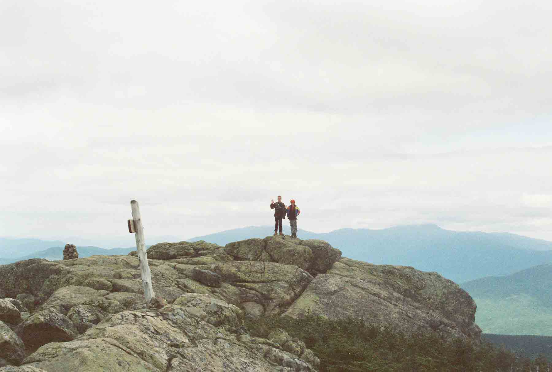 mm 13. 9 - Summit of South Twin Mt.  Mt. Washington and the Presidential Range are in the background.  Courtesy dlcul@conncoll.edu