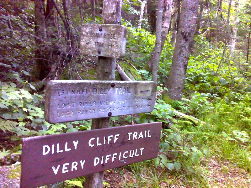 mm 15.6 Junction with the Dilly Trail.  GPS N44.0432 W71.7840  Courtesy pjwetzel@gmail.com