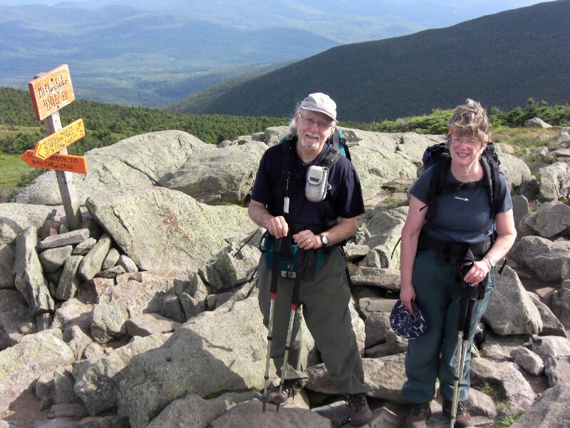 mm 3.8 - Barry and Marsha at the summit of Mt. Moosilauke.  Courtesy seqatt.net@sbcglobal.net