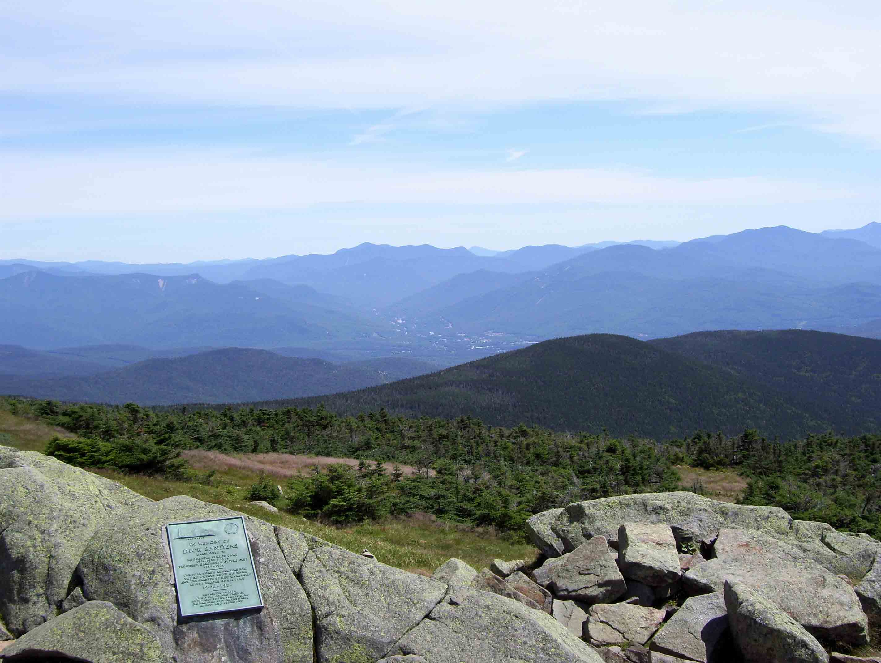 View to the east towards Lincoln/ North Woodstock from the summit of Mt. Moosilauke.  Courtesy dlcul@conncoll.edu