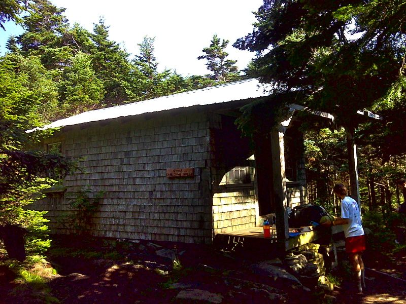 mm 10.2 Fire Wardens Cabin, now an AT shelter on the summit of Smarts Mountain.    GPS N43.8263 W72.0374  Courtesy pjwetzel@gmail.com