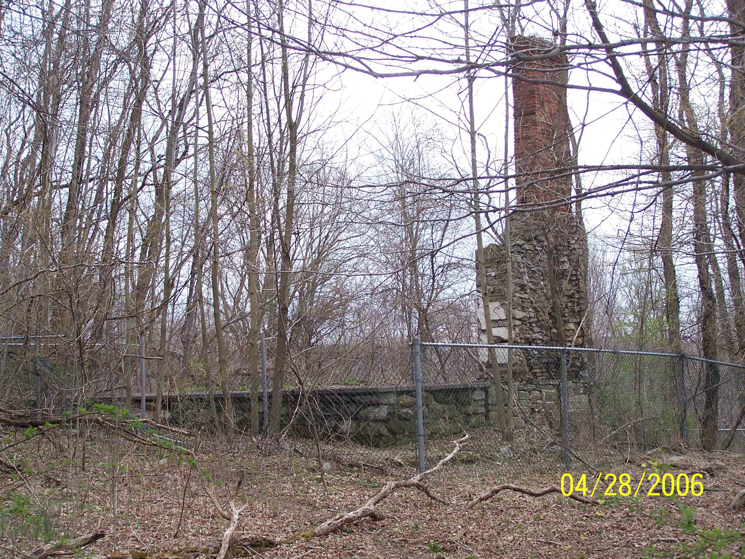 mm 4.8 - Stone foundations of Kazmar house, built around 1815 and demolished in 1991 - 4/28/07. Update (2012)  Because of a relcoation, this landmark on Iron Mountain Road is no longer on the AT but is north of the trail. Courtesy at@rohland.org