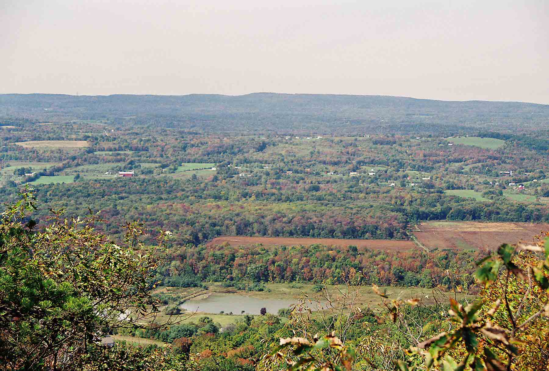 mm 5.7 - Looking west over Walkill Valley from view point on western side of Pochuk Mountain.  Courtesy dlcul@conncoll.edu