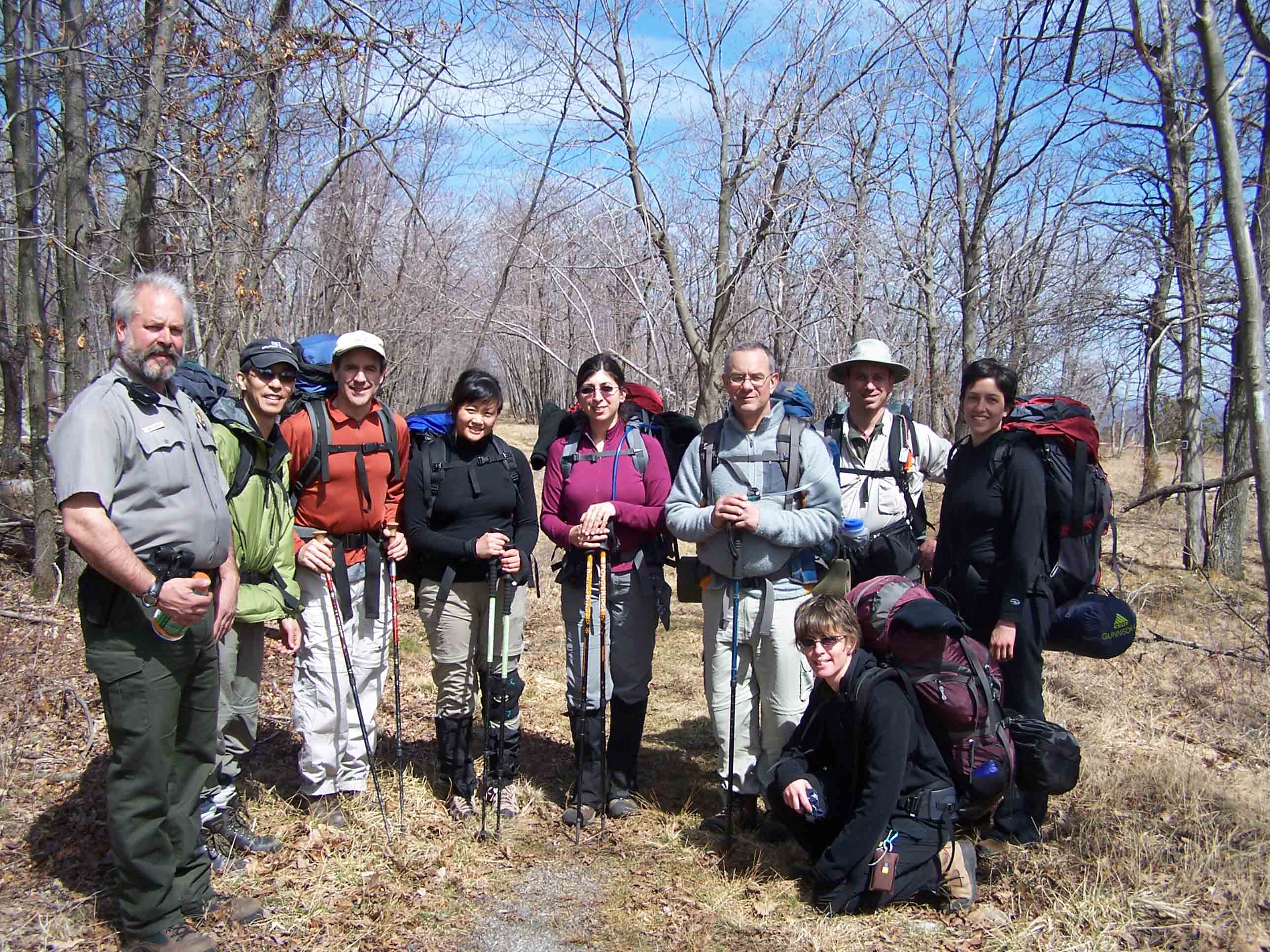 AMC hiking group from New York/New Jersey and Delaware Water Gap Ranger. Courtesy at@rohland.org