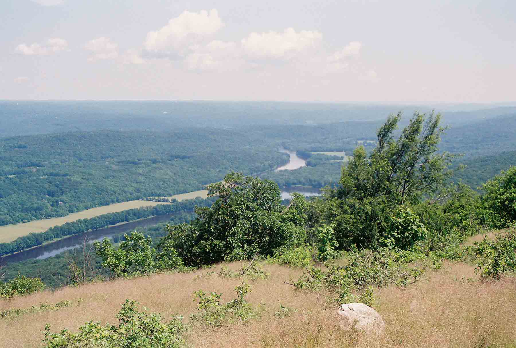 mm 6.0 - View west over Delaware River into Pennsylvania. Taken from viewpoint on Racoon Ridge.  Courtesy dlcul@conncoll.edu