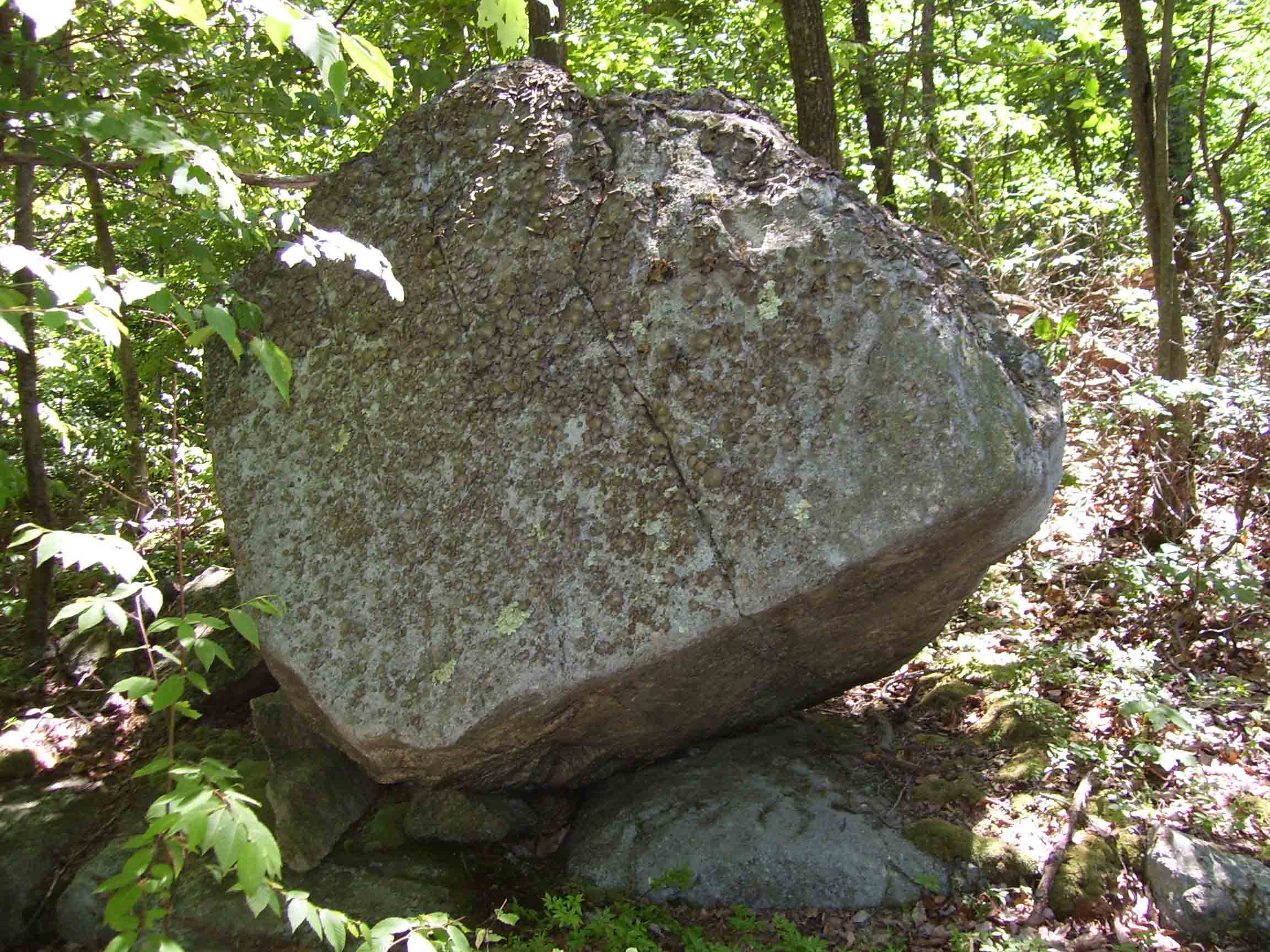 "Balanced Rock" at Mile 0.9.  Courtesy dlcul@conncoll.edu