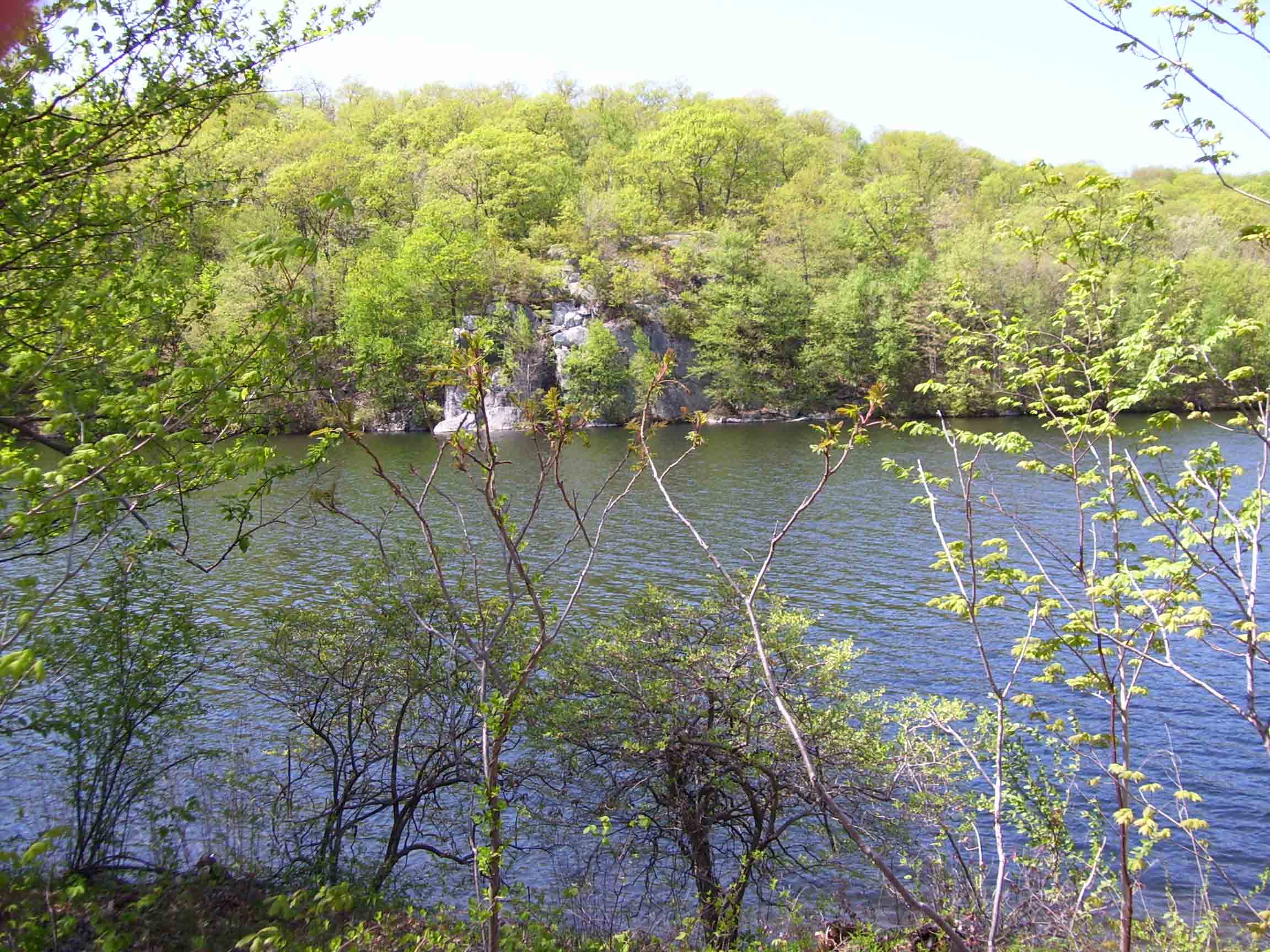 Western end of Canopus Lake taken from Rte. 301 in Fahnestock State Park. To go to more picures of Canopus Lake, see Section 7. Taken at approx. MM 7.2.   Courtesy dlcul@conncoll.edu