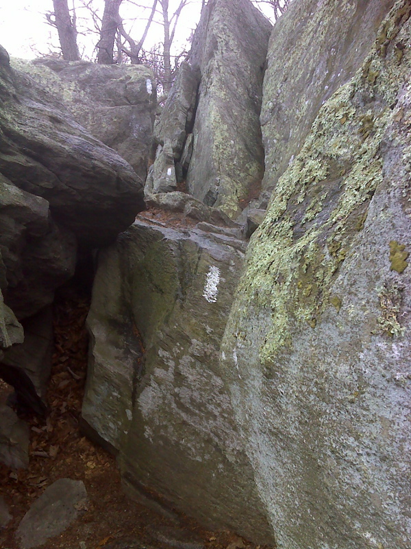 Rock scrambling over Rocky Ridge summit. GPS N40.0955 W77.1335  Courtesy pjwetzel@gmail.com