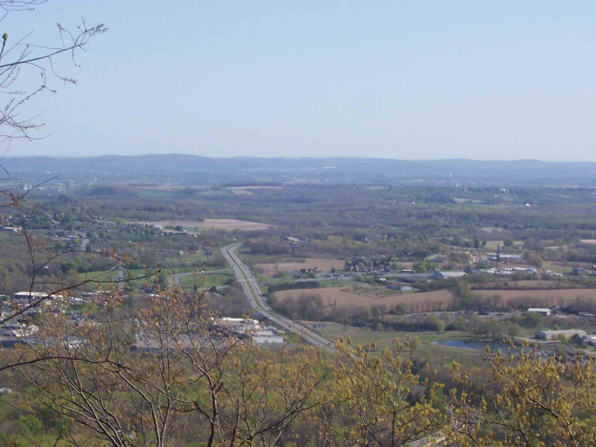 mm 1.0 - Looking south from Hahn's Lookout.  Courtesy dlcul@conncoll.edu