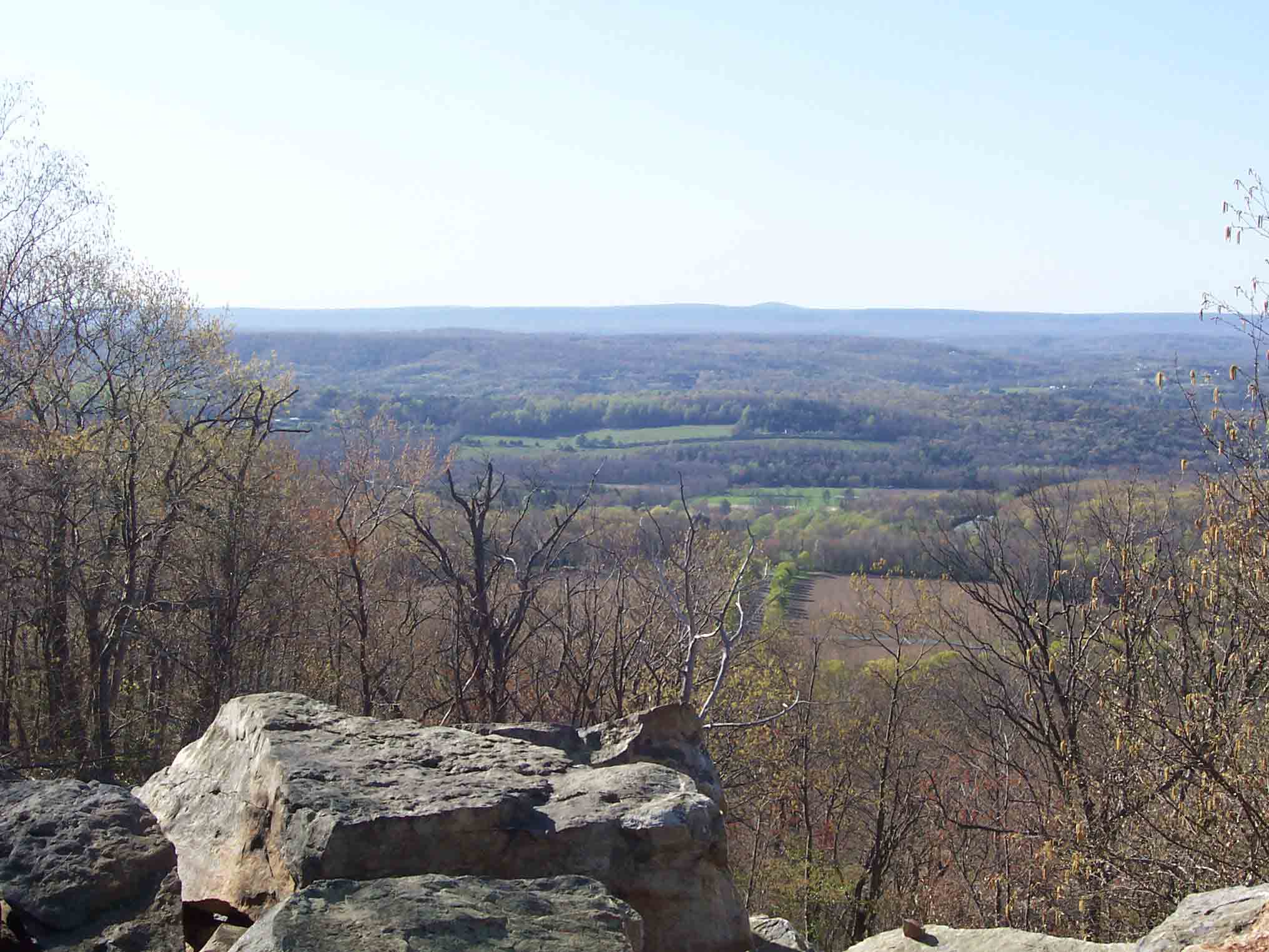 mm 0.8 - View North from Lookout Rocks.  Courtesy dlcul@conncoll.edu