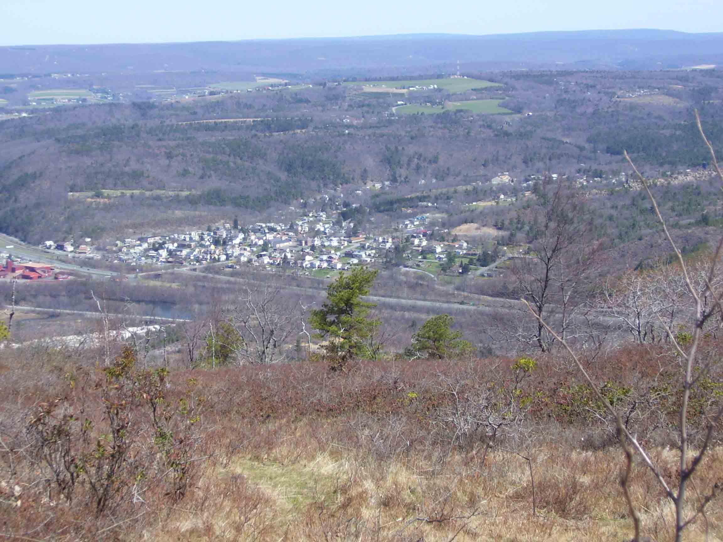 View of Palmerton from AT between Lehigh Gap and Ashfield Road.  Courtesy dlcul@conncoll.edu