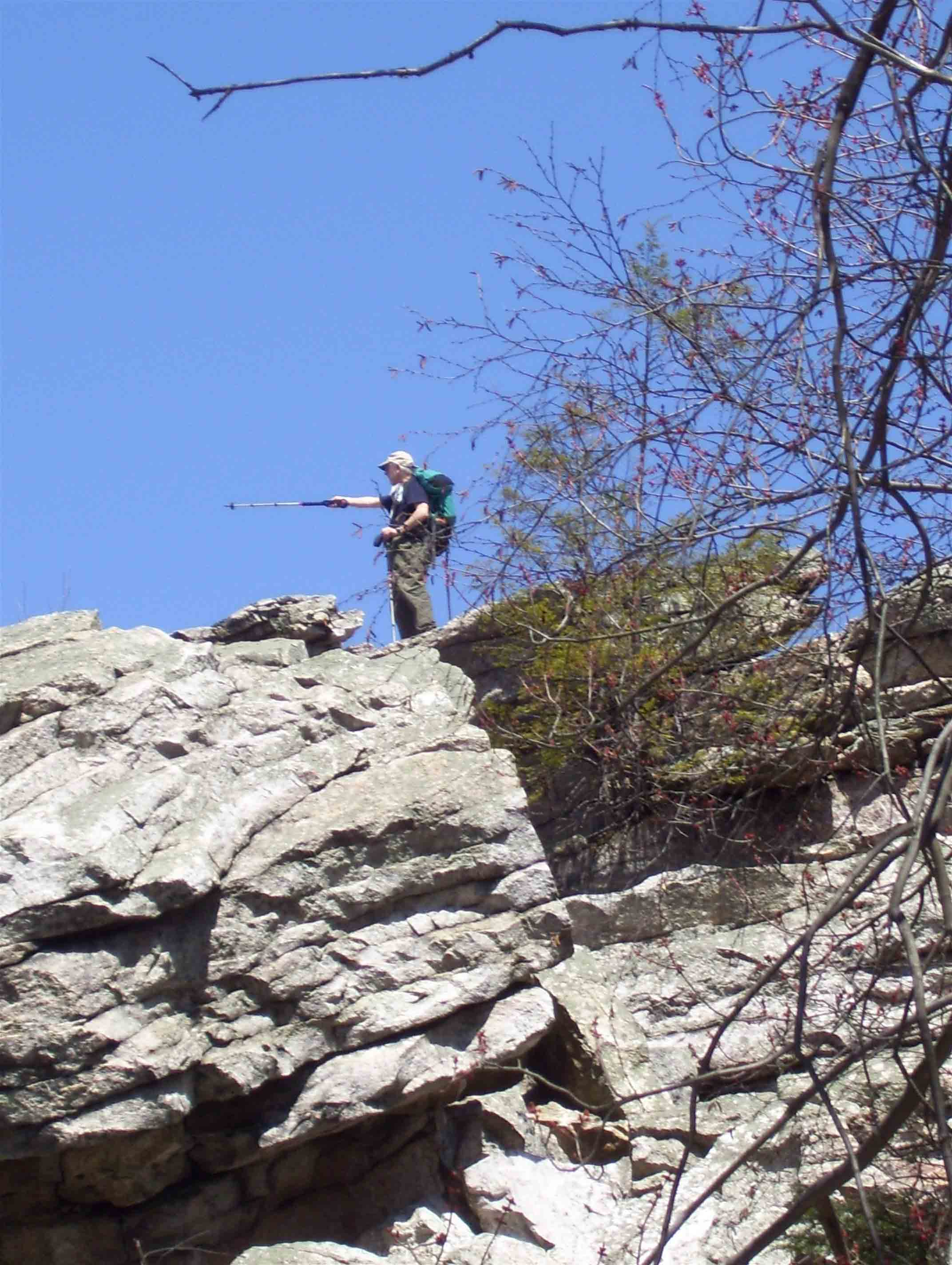 Barry conquers Bear Rocks (MM 9.8).  Courtesy dlcul@conncoll.edu