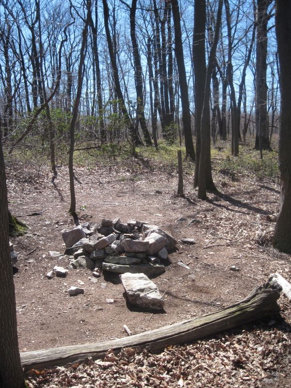 Campsite at approx. mm 5.4.  This is just before the southbound trail begins a steep descent  Courtesy dlcul@conncoll.edu