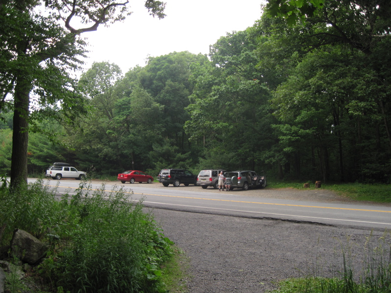 mm 9.3  View of PA 501 and parking area as trail reaches that highway from the south.  Courtesy dlcul@conncoll.edu