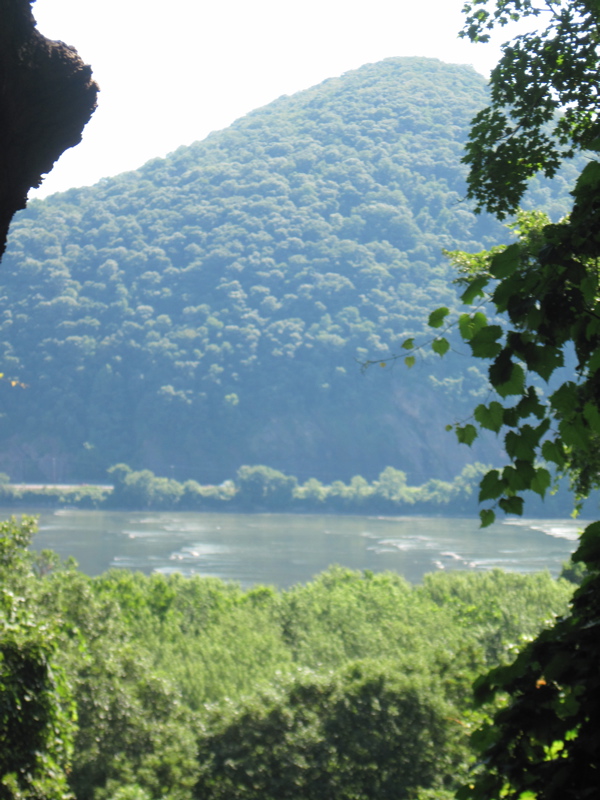 Partial view of Peters Mountain across the Susquehanna River. Taken at approx. mm 2.4.  The northbound trail climbs this mountain and traverses its ridge.  Courtesy dlcul@conncoll.edu