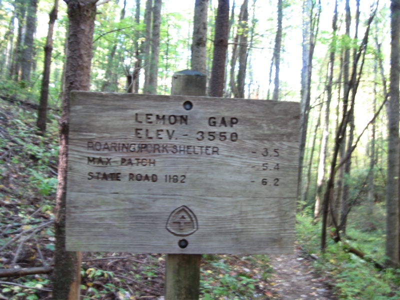 mm 14.4  Sign as the southbound trail leaves Lemon Gap.  Courtesy dlcul@conncoll.edu