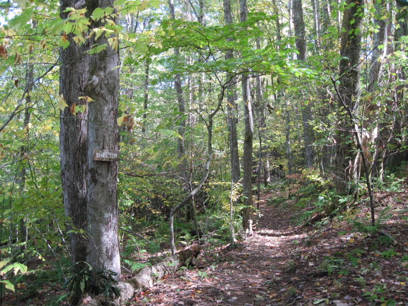 mm 17.9  Side trail to Roaring Fork Shelter.  Courtesy dlcul@conncoll.edu