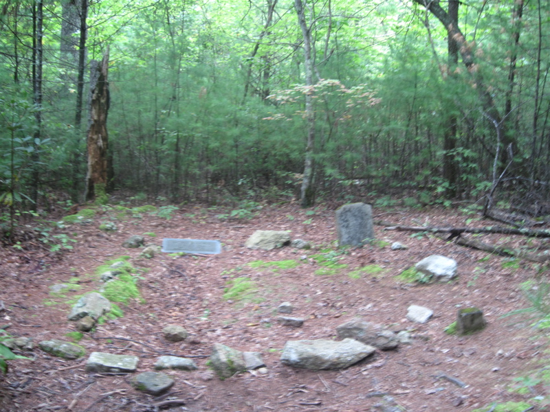 mm 3.2  Stone markers for graves in Gragg Gap.  One of the people who is buried here is Gragg.    Courtesy dlcul@conncoll.edu