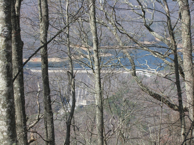Winter view of Fontana Dam. GPS N35.4309 W 83.7981. Courtesy pjwetzel@gmail.com