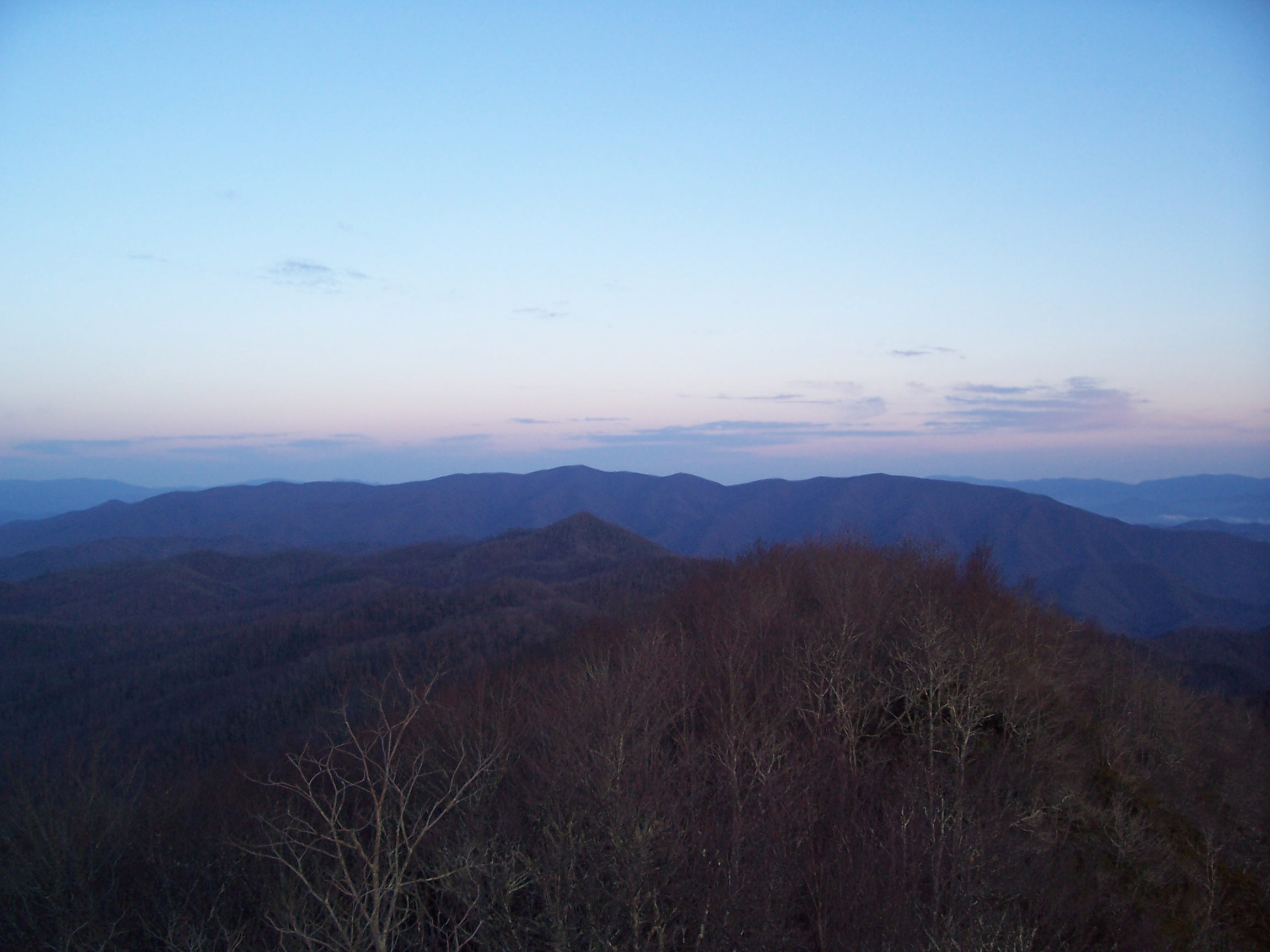 mm 6.5 - Early morning sunrise pic of Clingman's Dome taken from Wesser Bald Tower Mar 2006. Courtesy willey54@yahoo.com