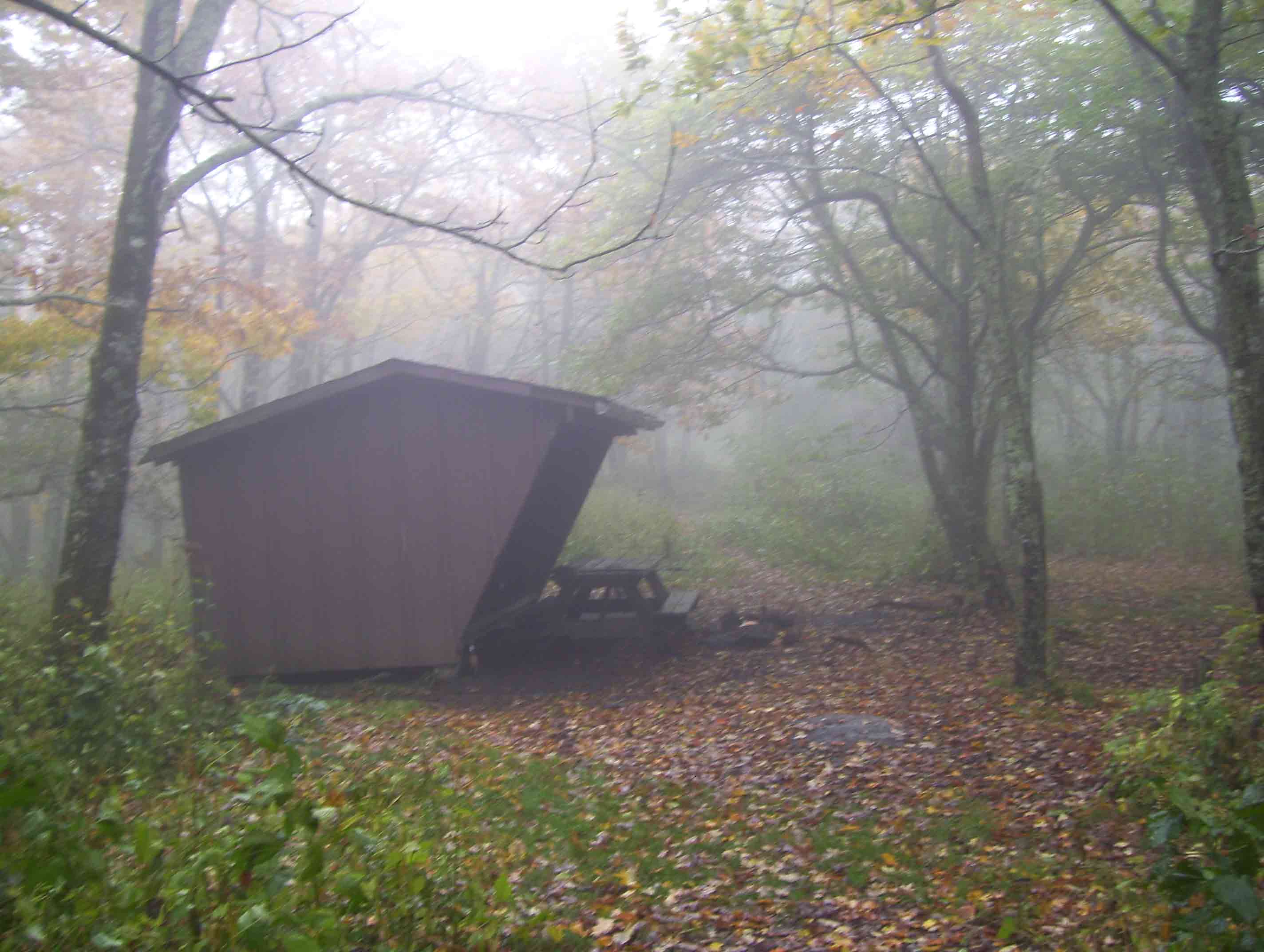 mm 10.9 Stan Murray shelter on a misty day in October  Courtesy dlcul@conncoll.edu