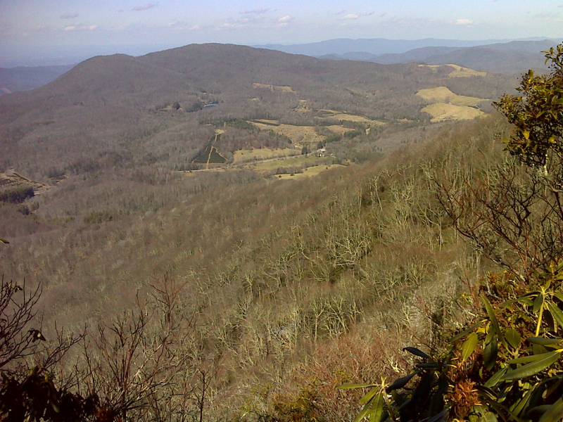 mm 2.3 Vista from overlook near Little Rock Knob.  This was taken on a clear winter day (February 2012).  Courtesy pjwetzel@gmail.com