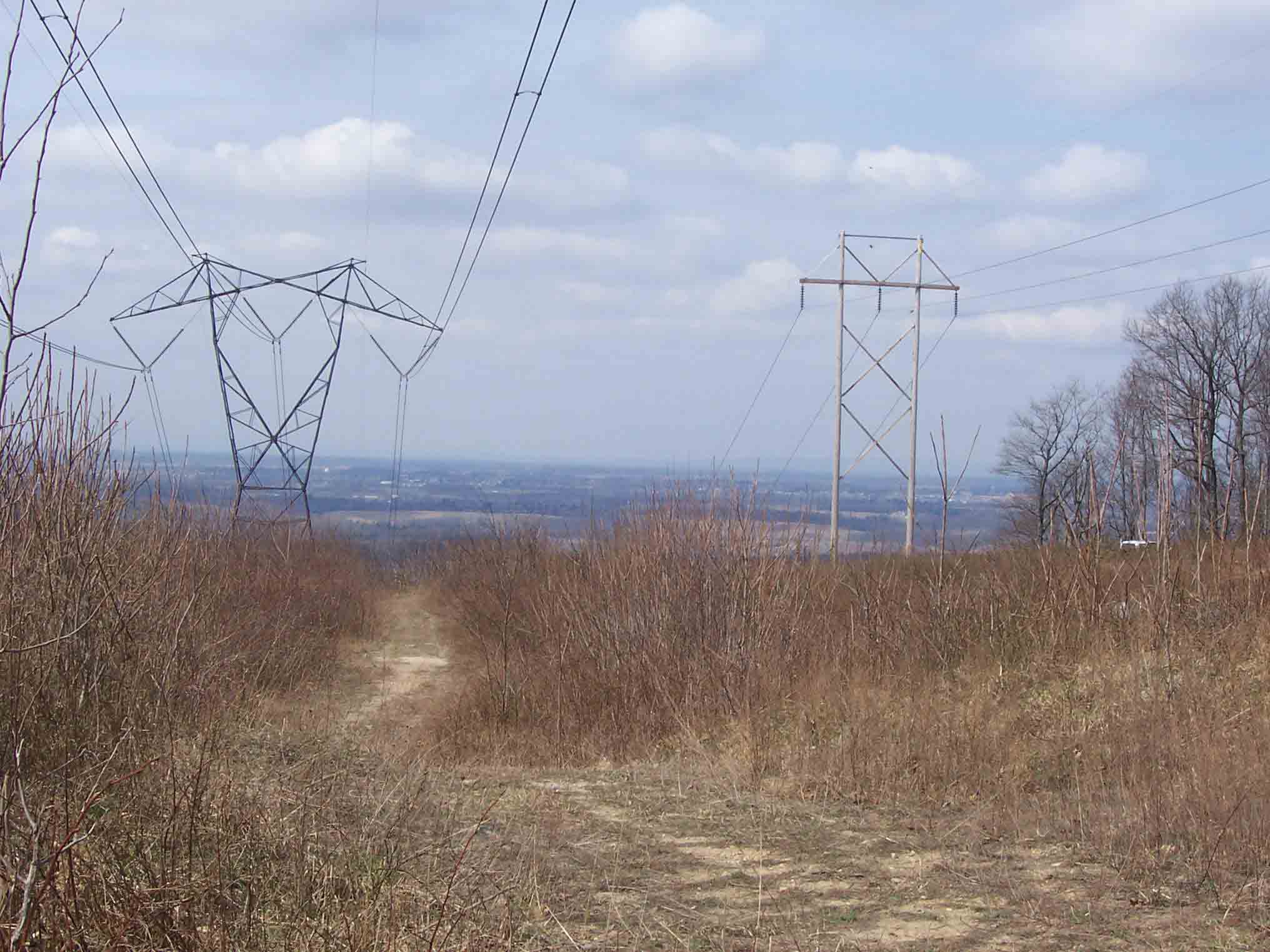 mm 4.8 - Early spring view west into West Virginia from powerline north of Keys Gap. Courtesy dlcul@conncoll.edu
