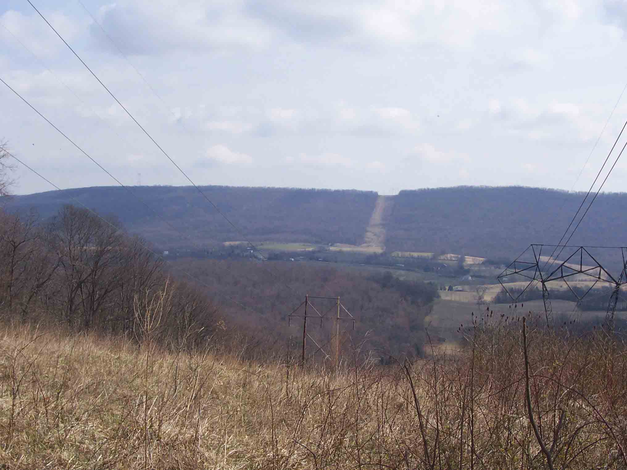 mm 4.8 - Early spring view east into Virginia from powerline north of Keys Gap. Courtesy dlcul@conncoll.edu