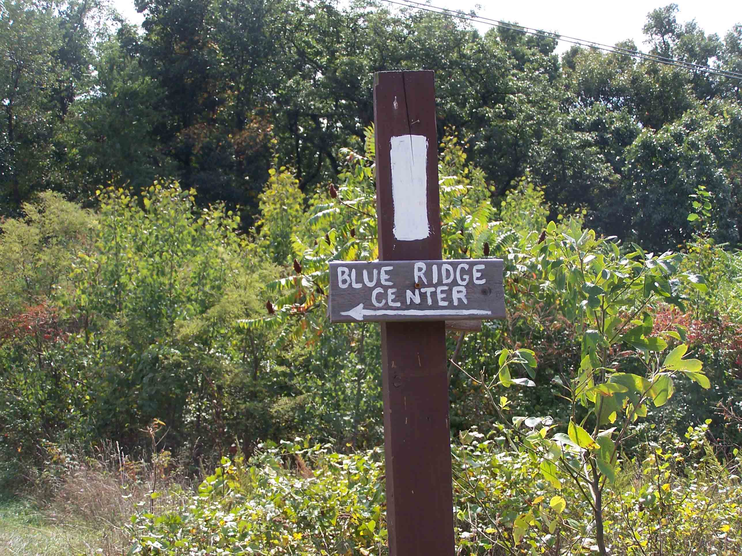 mm 4.9 - Sign for Blue Ridge Center for Environmental Stewardship. Courtesy at@rohland.org