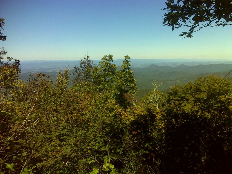 View west from near summit of Bald Knob   GPS 37.7403 W79.2252  Courtesy pjwetzel@gmail.com